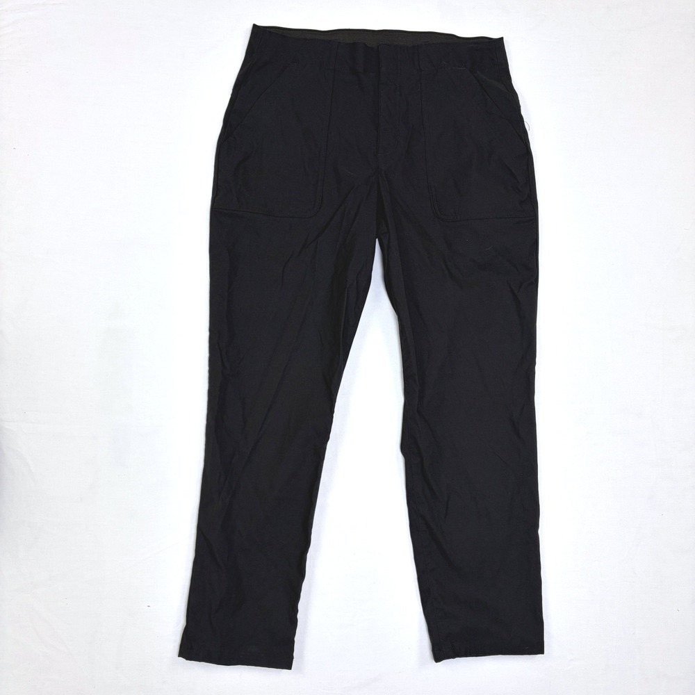 Eddie Bauer Horizon Straight Ankle Pants Black Women 10 Nylon Gorp Outdoor‎